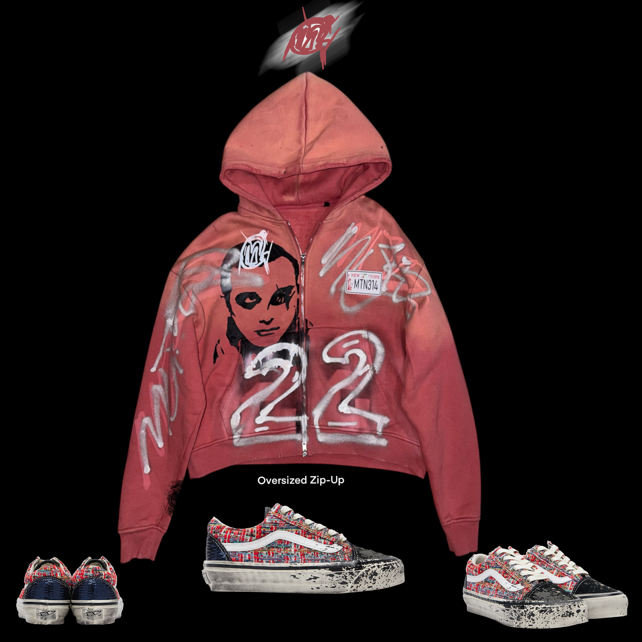 Dusty pink HEAVYWEIGHT ZIP-UP